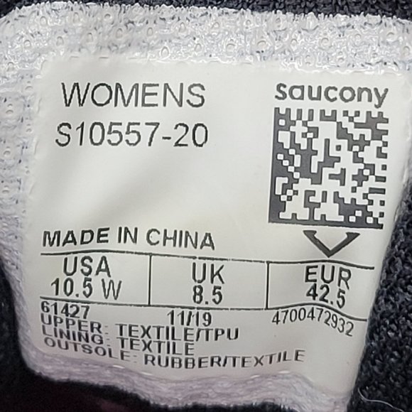 Saucony Peregrine 10 Womens Trail Running Shoes Black Red S10557-20 US Size 10.5 - Picture 8 of 8